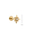 Kolczyk do piercingu labret, gwiazdka, stal pozłacana ST15904Z00