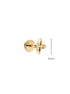 Kolczyk do piercingu labret, gwiazdka, stal pozłacana ST15942Z00