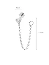 Kolczyk do piercingu labret, kryształek, stal ST15849S00