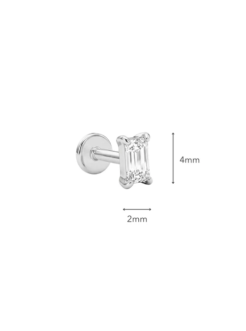 Kolczyk do piercingu labret, kryształek, stal ST15865S00