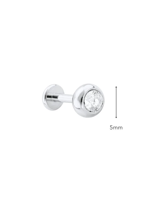 Kolczyk do piercingu labret, kryształek, stal ST16033S00