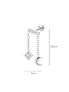 Kolczyk do piercingu labret, kryształki, stal ST15877S00