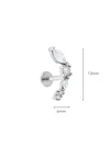 Kolczyk do piercingu labret, kryształki, stal ST16023S00