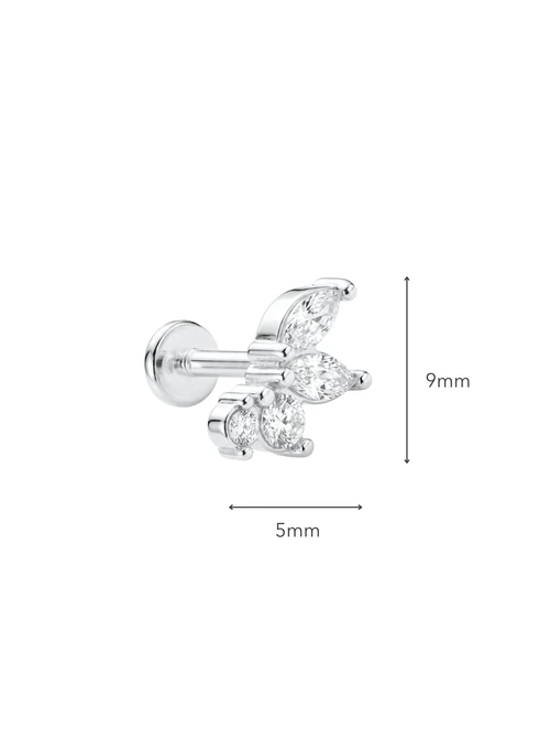 Kolczyk do piercingu labret, kryształki, stal ST16041S00