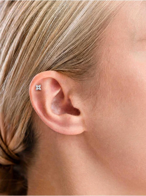 Kolczyk do piercingu labret, kwiatek, stal ST15783S00