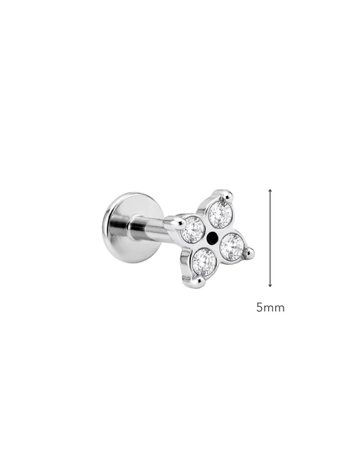Kolczyk do piercingu labret, kwiatek, stal ST15847S00