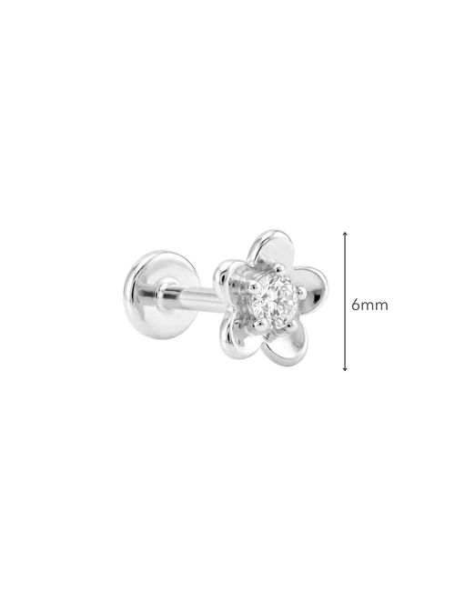 Kolczyk do piercingu labret, kwiatek, stal ST15913S00