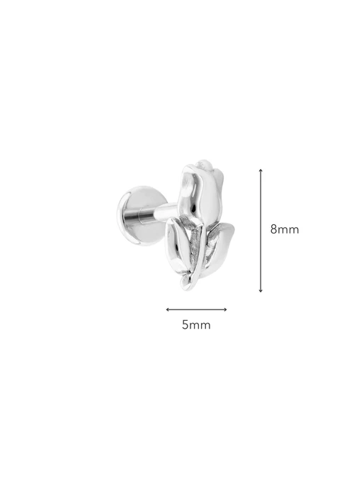 Kolczyk do piercingu labret, kwiatek, stal ST15957S00