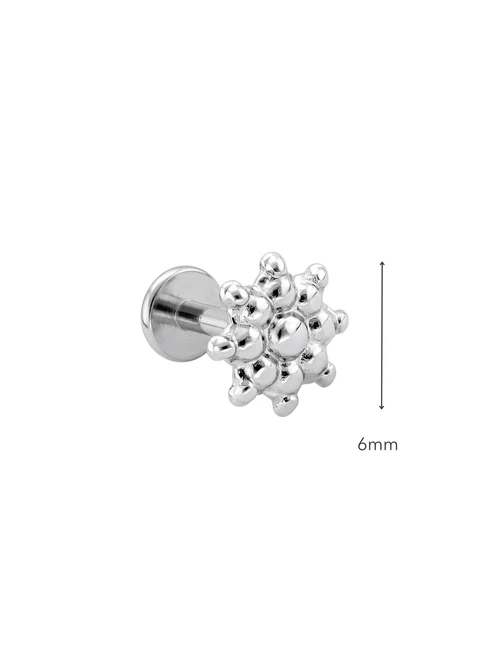 Kolczyk do piercingu labret, kwiatek, stal ST15965S00