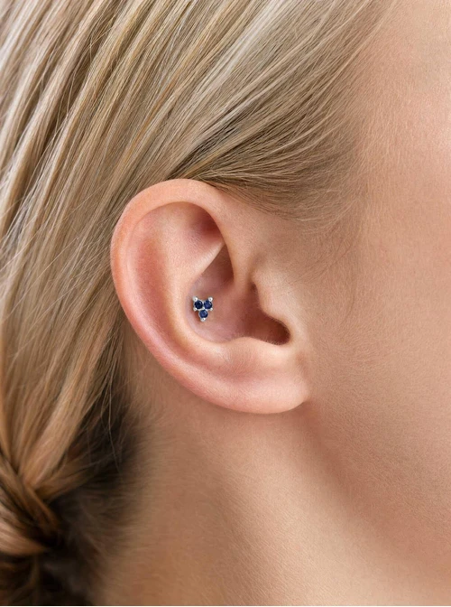 Kolczyk do piercingu labret, kwiatek, stal ST16107S00