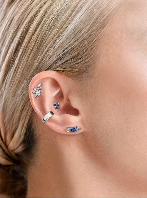 Kolczyk do piercingu labret, kwiatek, stal ST16107S00