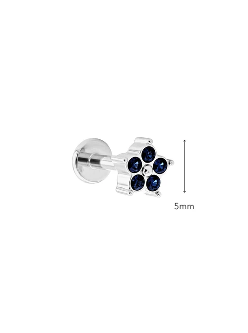 Kolczyk do piercingu labret, kwiatek, stal ST16109S00