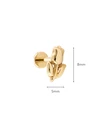 Kolczyk do piercingu labret, kwiatek, stal pozłacana ST15956Z00