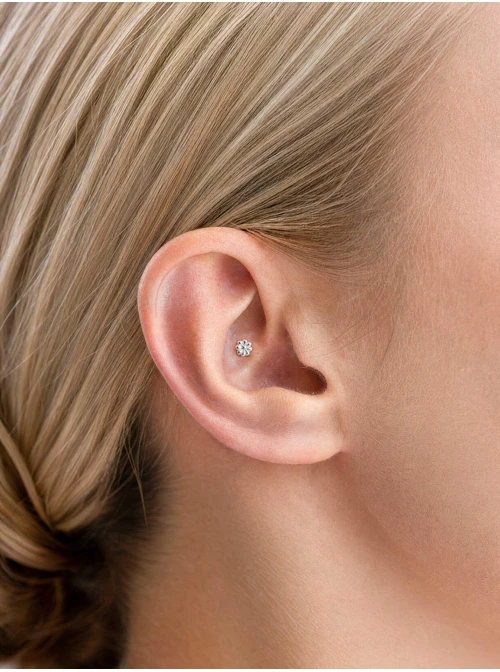 Kolczyk do piercingu labret, kwiatuszek, stal ST15949S00