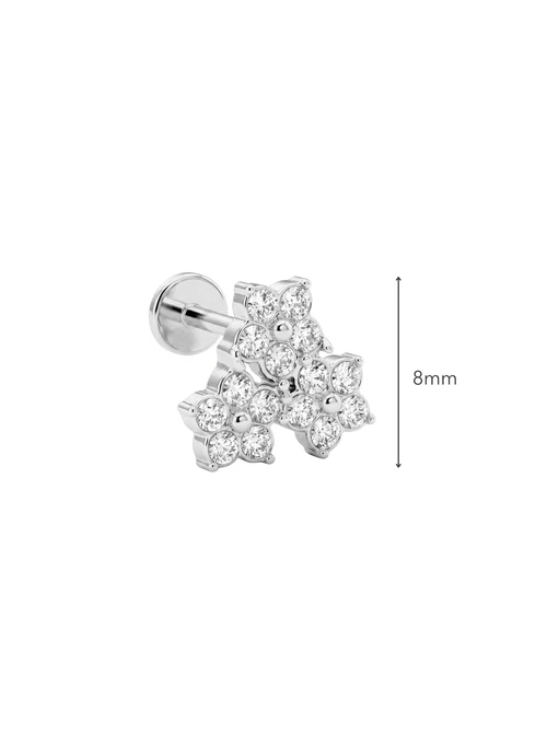 Kolczyk do piercingu labret, kwiatuszki, stal ST16045S00