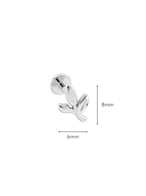 Kolczyk do piercingu labret, listki, stal ST15955S00