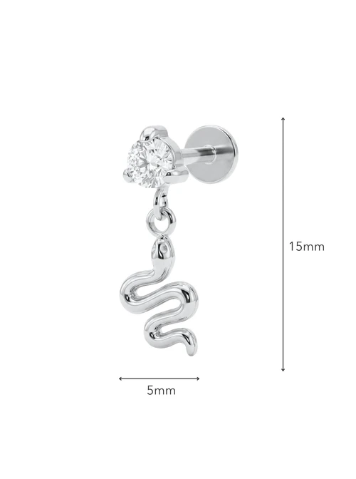 Kolczyk do piercingu labret, wąż, stal ST15985S00