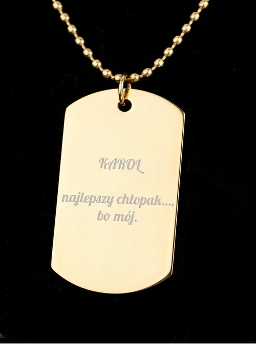 Naszyjnik męski, Dzień Chłopaka, stal pozłacana W-1-S310493Z00
