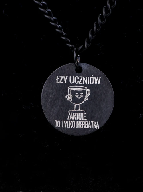 Naszyjnik męski, kółko, czarny, stal W-2-S310492M01
