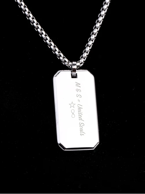 Naszyjnik męski, nieśmiertelnik, Dzień Chłopaka, stal W-1-S311516S00