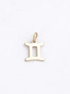 Zawieszka znak zodiaku Bliźnięta, stal pozłacana SC16527Z00-03