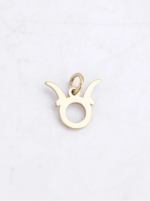 Zawieszka znak zodiaku, Byk, stal pozłacana SC16527Z00-02