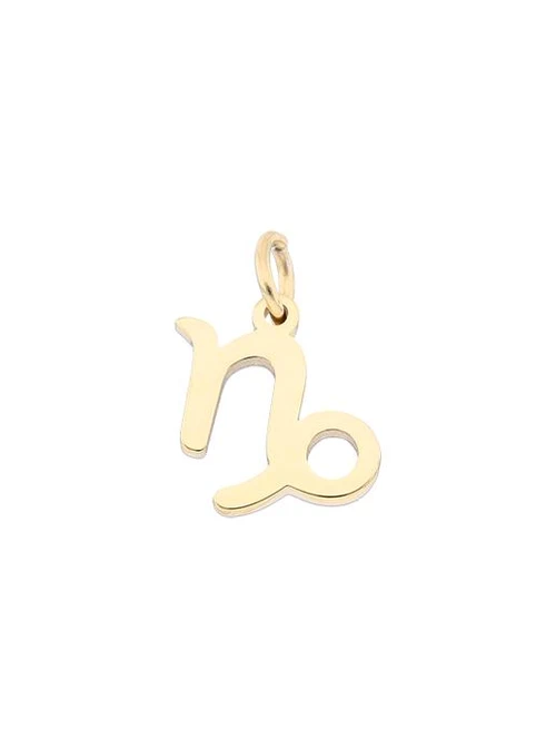 Zawieszka znak zodiaku Koziorożec, stal pozłacana SC16527Z00-08