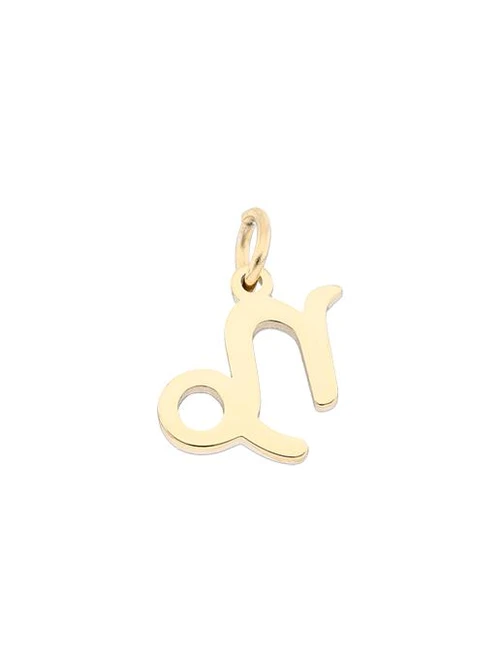 Zawieszka znak zodiaku Koziorożec, stal pozłacana SC16527Z00-08