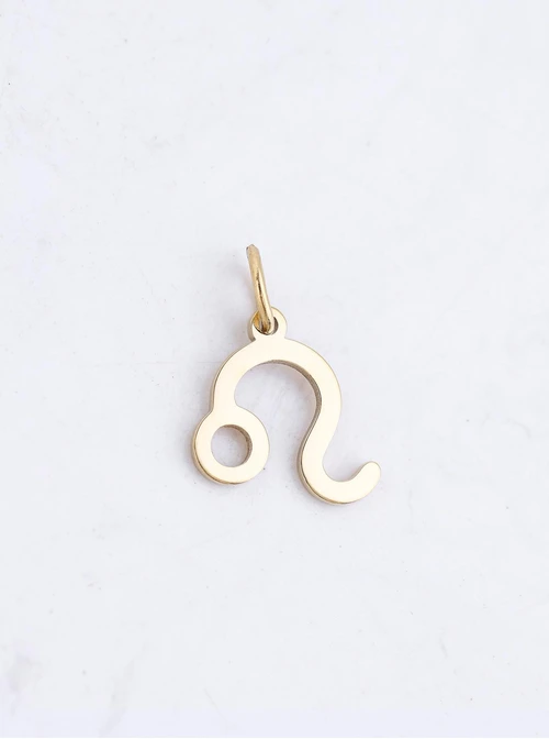 Zawieszka znak zodiaku Lew, stal pozłacana SC16527Z00-04