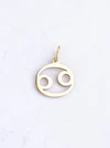 Zawieszka znak zodiaku Rak, stal pozłacana SC16527Z00-10