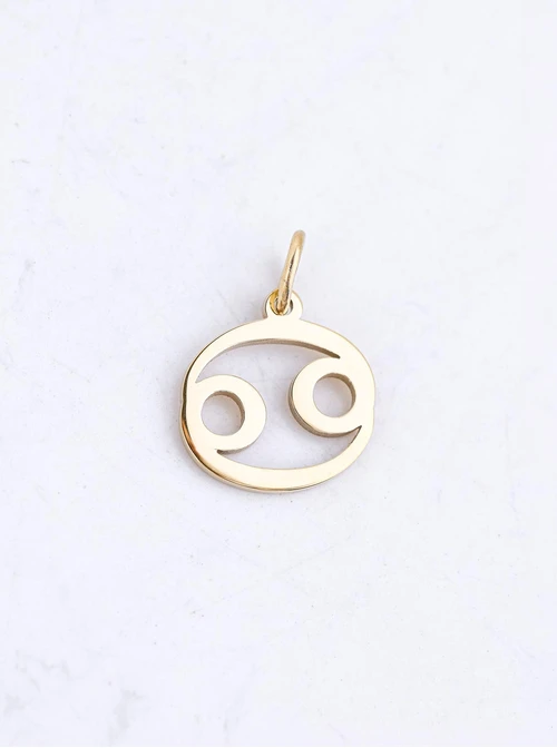 Zawieszka znak zodiaku Rak, stal pozłacana SC16527Z00-10