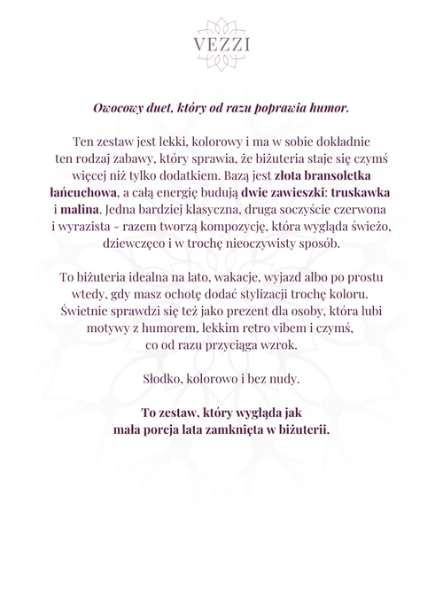 Zestaw Biżuterii Fruits of Love