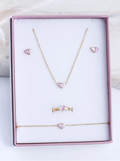 Zestaw Biżuterii Rose Heart