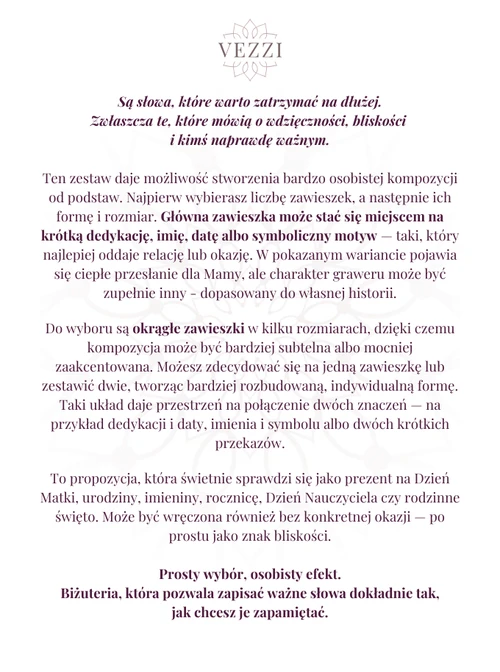 Zestaw biżuterii Pastel Pearl z możliwością grawerowania ZG00045Z00