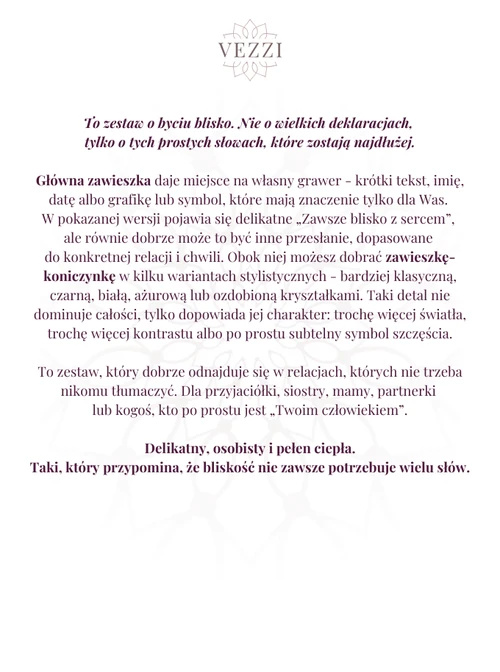 Zestaw biżuterii Willow Grace z możliwością grawerowania ZG00007Z00