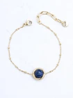 Bransoletka Lapis Lazuli, stal pozłacana S116324Z00