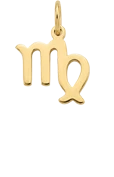 Zawieszka znak zodiaku Panna, stal pozłacana SC16527Z00-09
