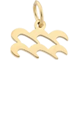 Zawieszka znak zodiaku Wodnik, stal pozłacana SC16527Z00-11