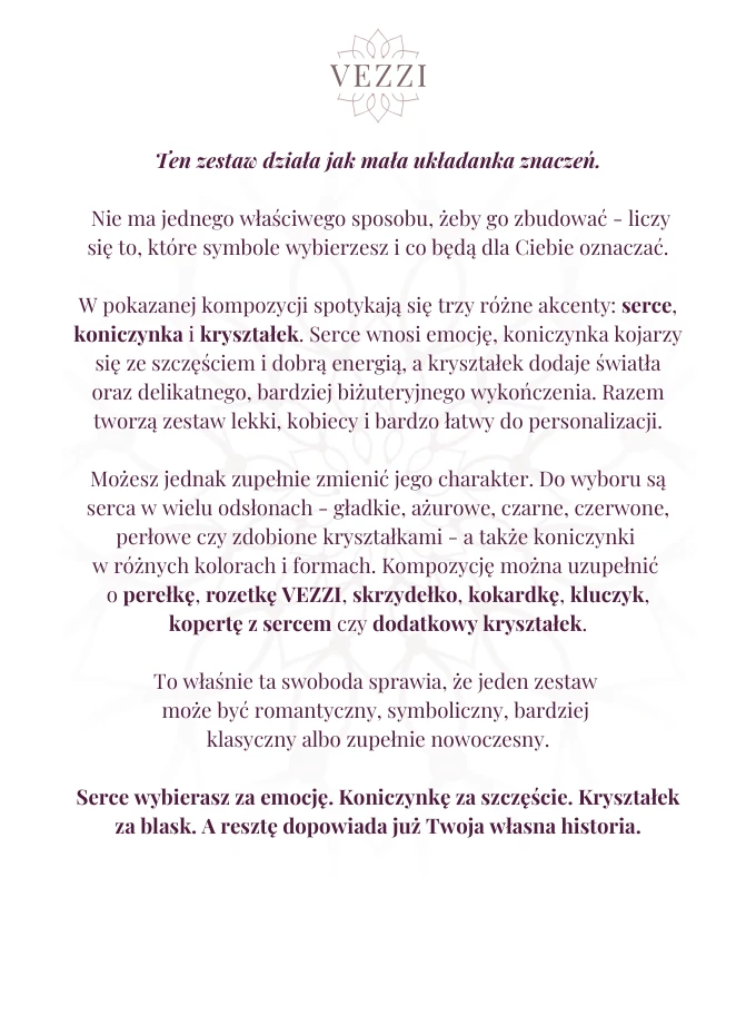 Zestaw biżuterii Celeste Veil z możliwością grawerowania ZG00046Z00