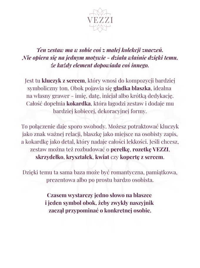 Zestaw biżuterii Crystal Glimmer z możliwością personalizacji ZG00060Z00
