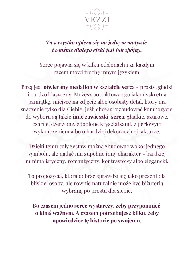 Zestaw biżuterii Dreamy Hearts z możliwością grawerowania ZG00071S00