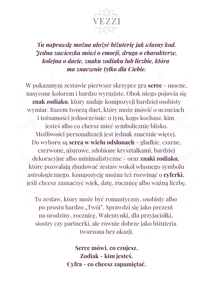 Zestaw biżuterii Eternal Radiance z możliwością personalizacji ZG00020Z00