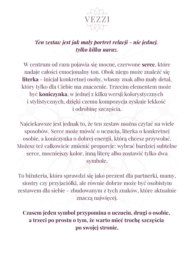 Zestaw biżuterii Glittering Soul z możliwością personalizacji ZG00063Z00