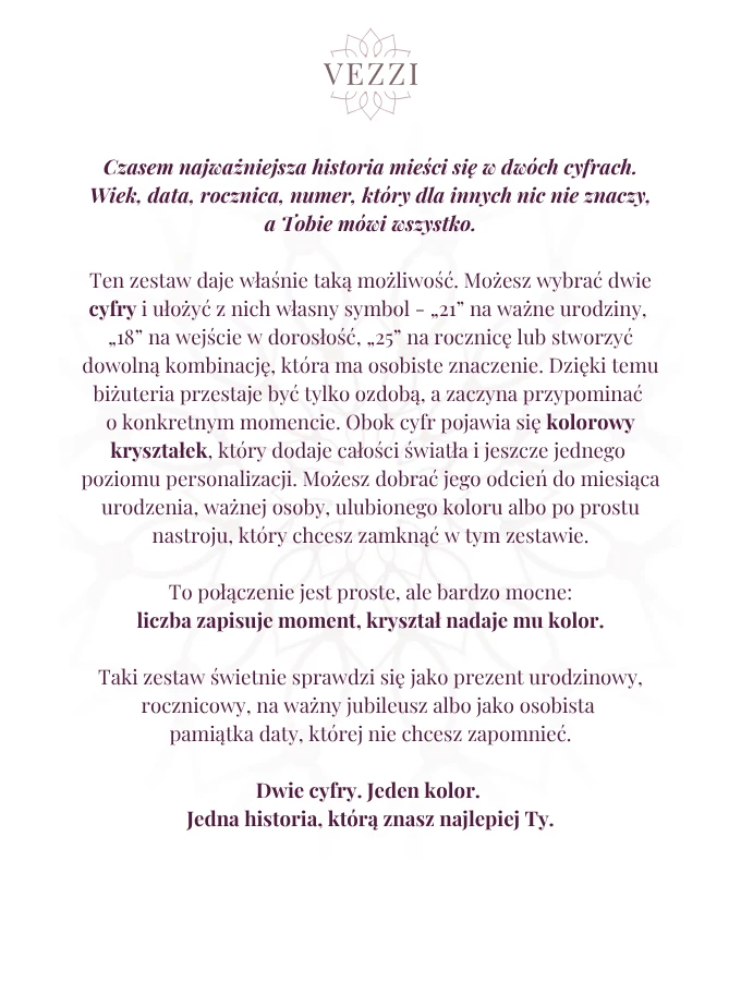 Zestaw biżuterii Little Charm z możliwością personalizacji ZG00025Z00