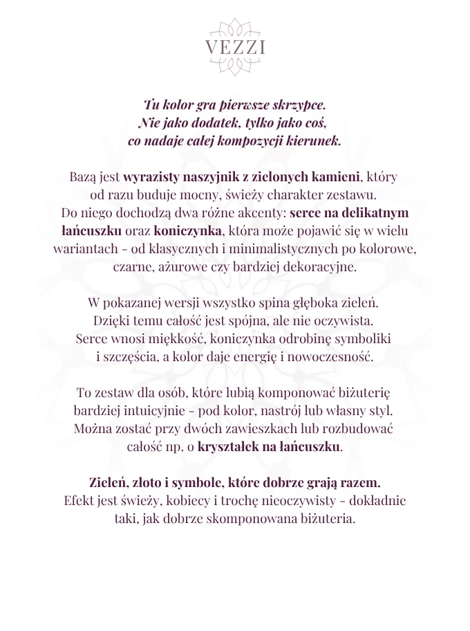 Zestaw biżuterii Satin Reverie z możliwością personalizacji ZG00023Z00