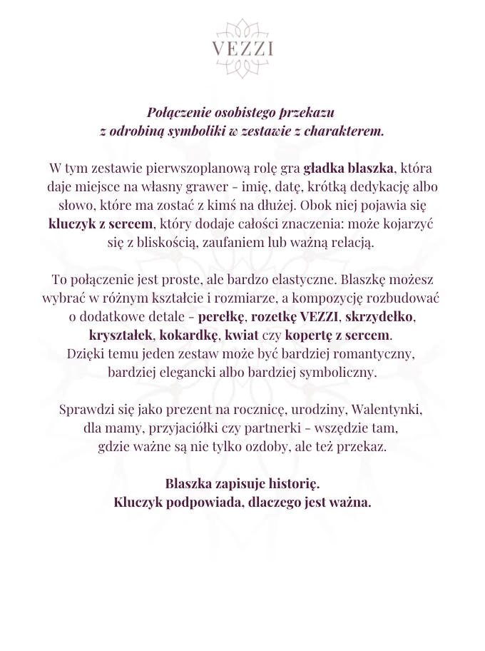 Zestaw biżuterii Tender Hearts z możliwością personalizacji ZG00038Z00