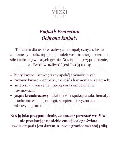 Bransoletka Ochrona Empaty, stal pozłacana S116236Z00