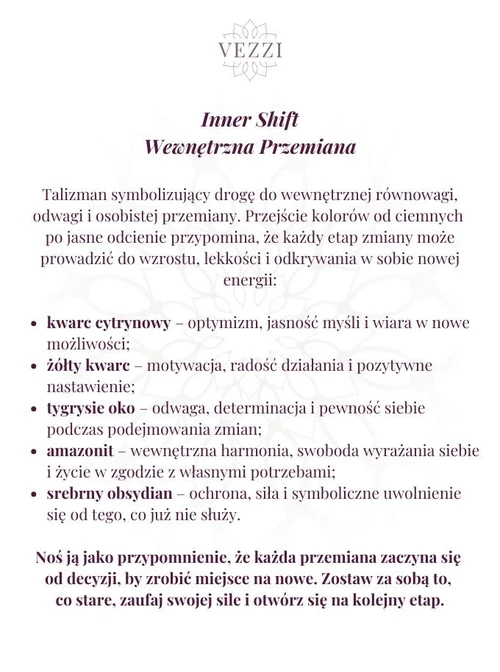 Bransoletka Wewnętrzna Przemiana, stal pozłacana S116240Z00