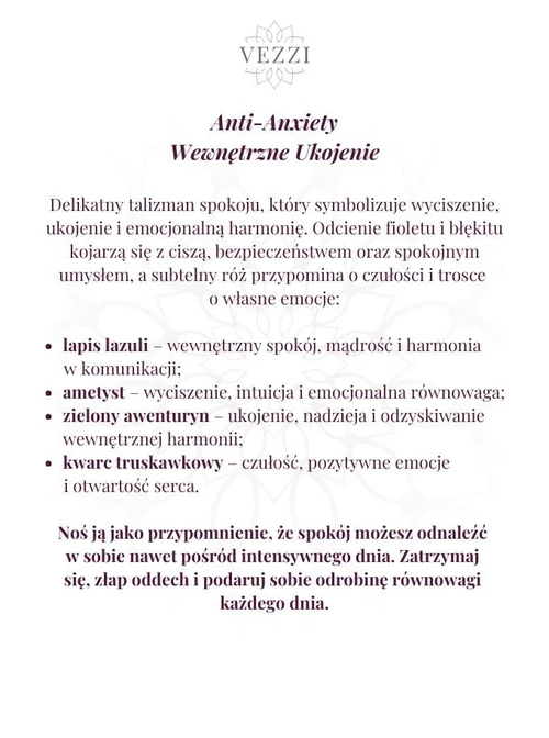 Bransoletka Wewnętrzne Ukojenie, stal pozłacana S116241Z00