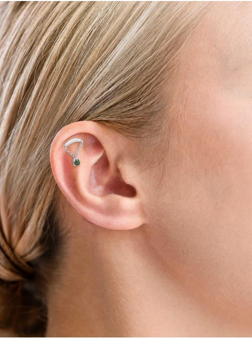 Kolczyk do piercingu labret, Jaspis, stal ST15715S00